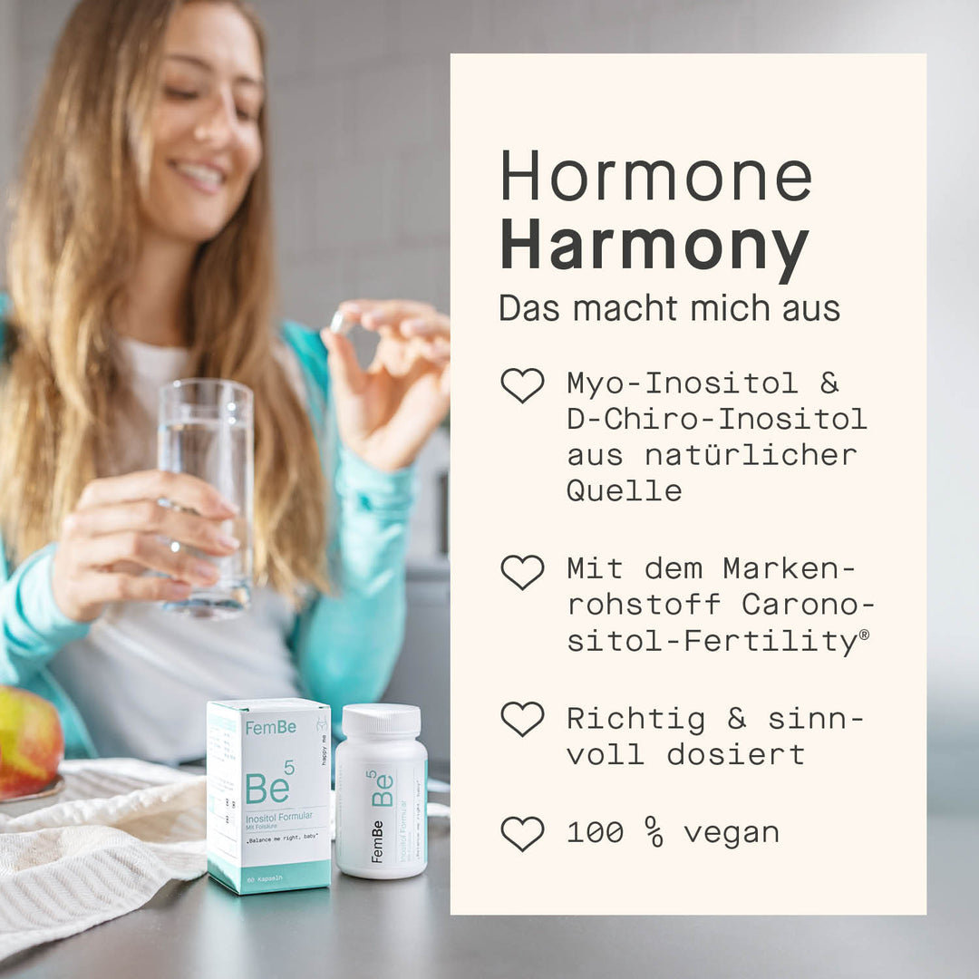 FemBe Inositol Formular, Inositol Kapseln mit Folsäure für Frauen, Vorteile des Produkts