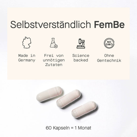 FemBe Iron Formular, Eisen Kapseln für Frauen, Markenwerte