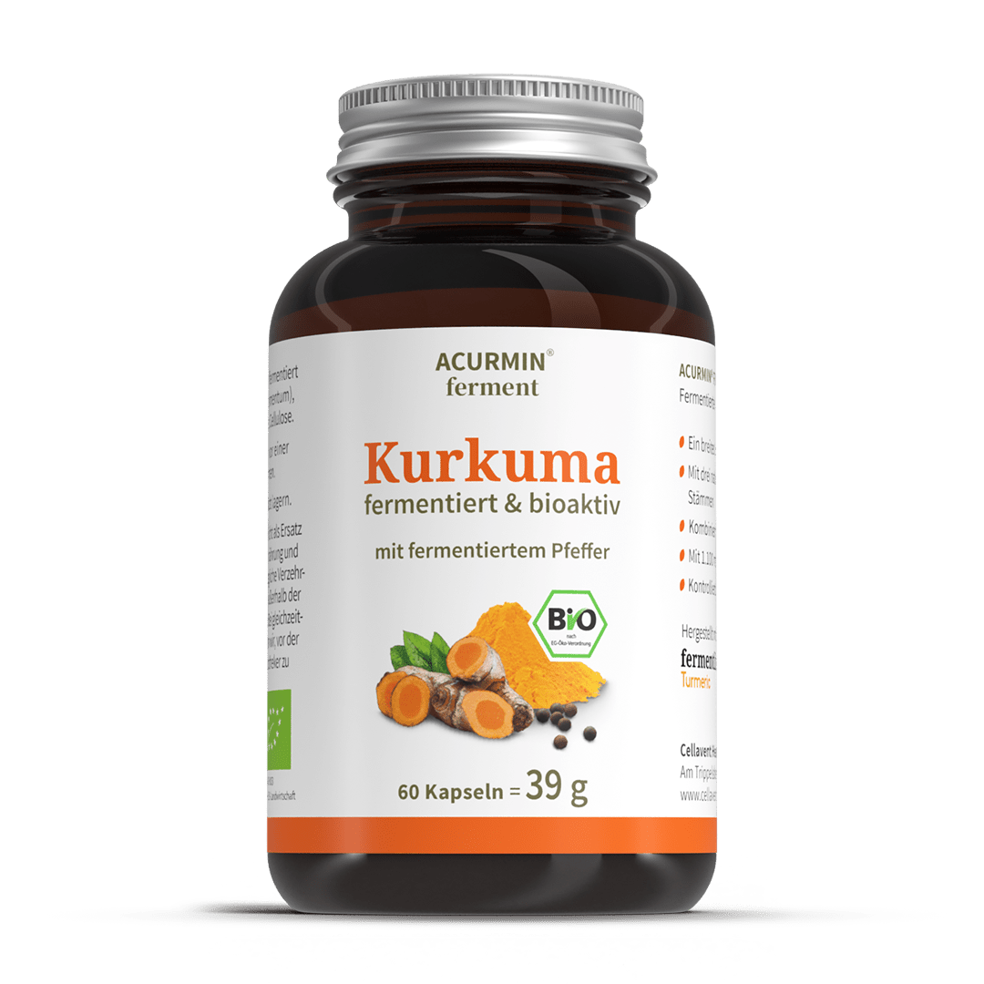 Fermentierte Bio Kurkuma Kapseln – Acurmin ferment - Cellavent Healthcare
