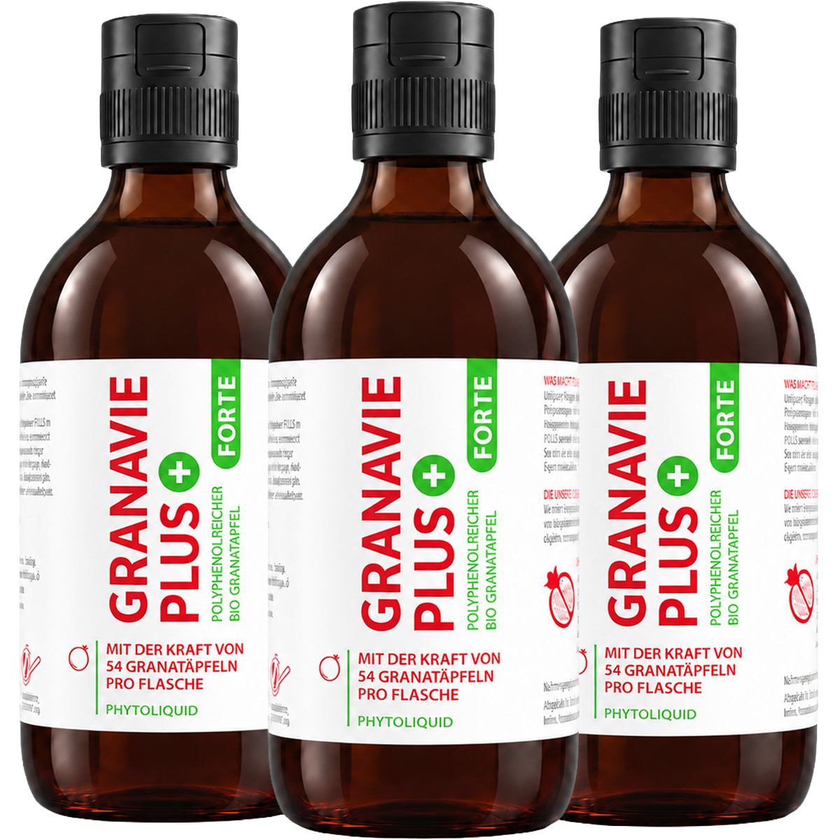 Granavie PLUS Bio-Granatapfel-Konzentrat 3 x 300 ml