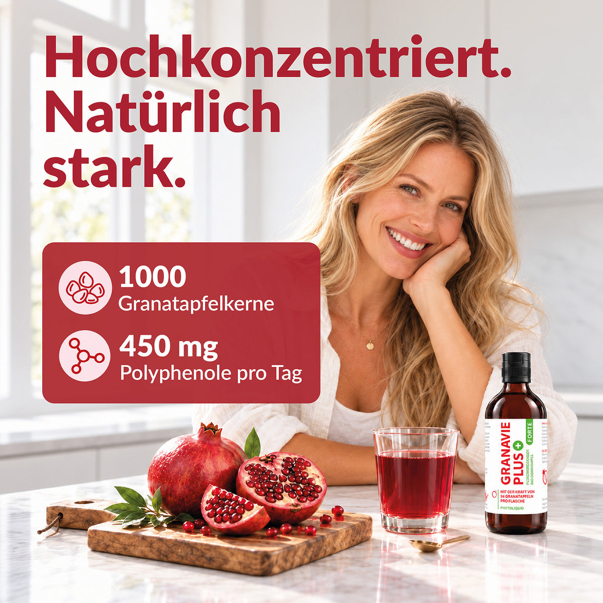 Granavie PLUS hochkonzentriert, 450 mg Polyphenole pro Tag