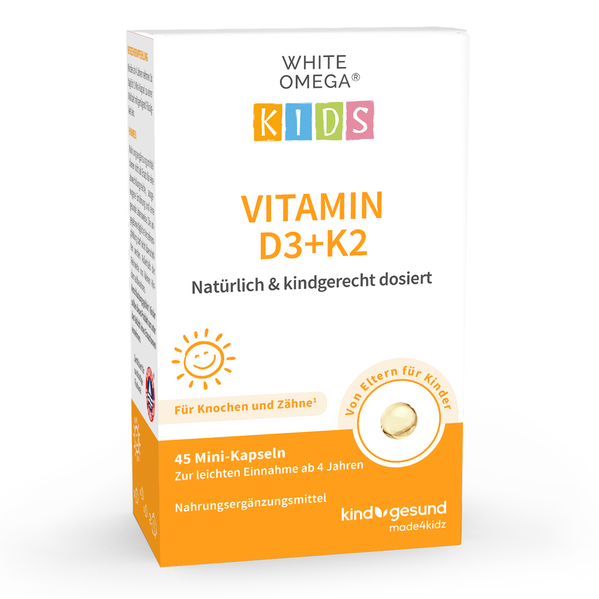 Vitamin D3+K2 für Kinder mit Omega-3 - WHITE OMEGA® Kids