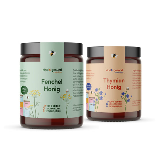 Duo bundle: fennel honey & thyme honey for children - kindgesund