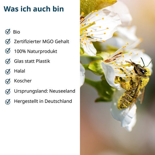 Produkteigenschaften Bio-Manuka Honig