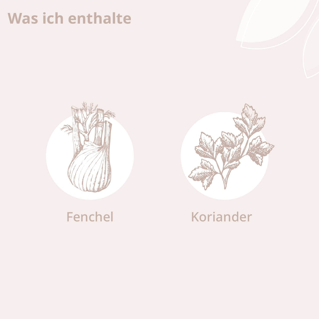 Inhaltsstoffe: Fenchel und Koriander