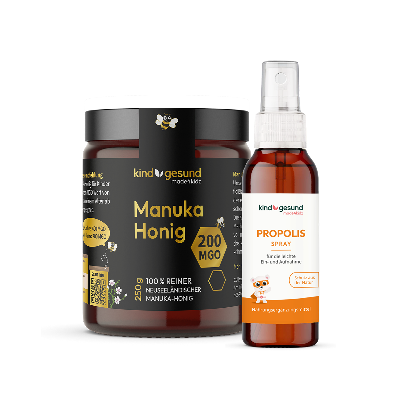 kindgesund Manuka Honig und Propolis Spray für Kinder