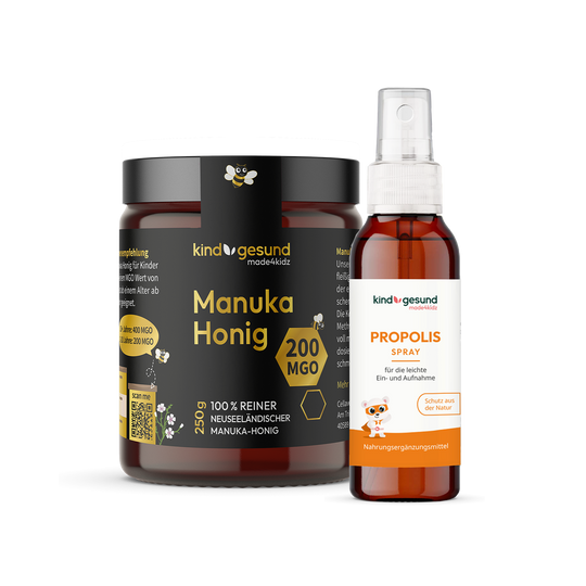 kindgesund Manuka Honig und Propolis Spray für Kinder