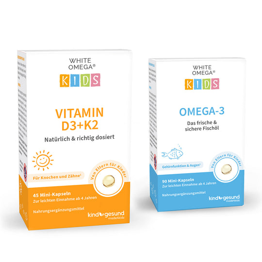 WHITE OMEGA Kids Bundle: D3+K2 und Omega-3