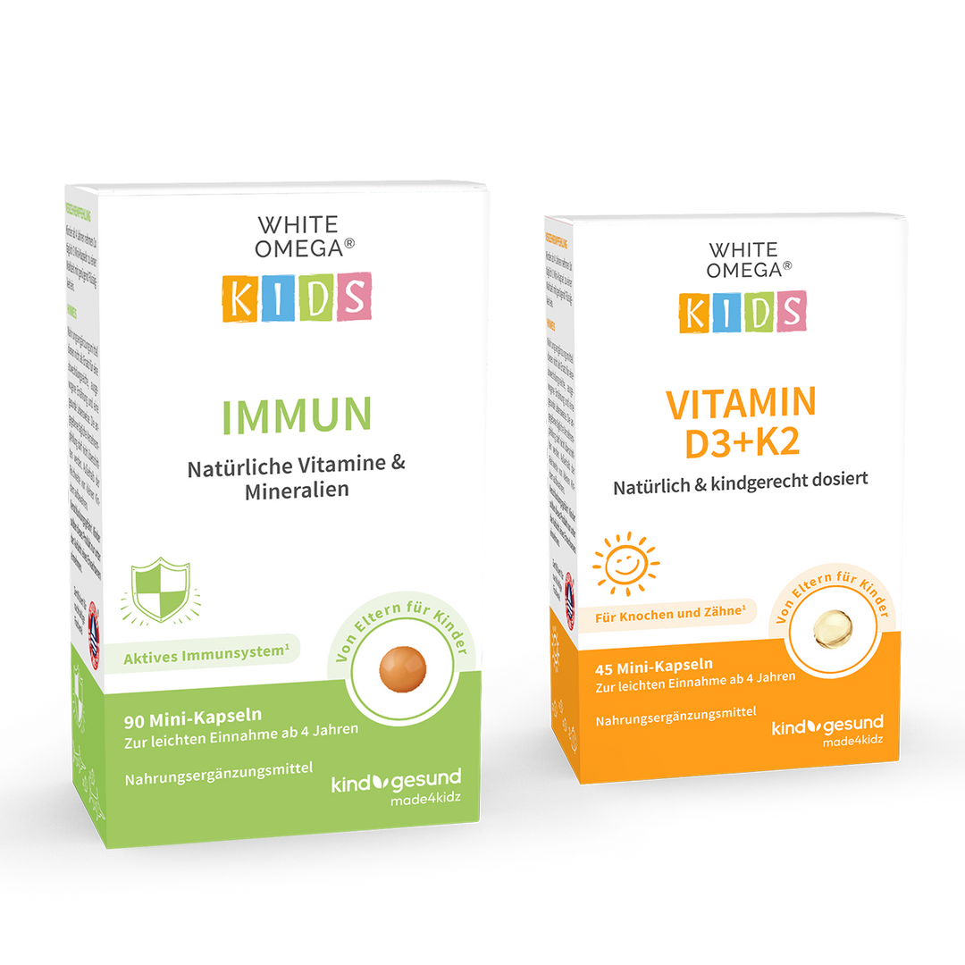 WHITE OMEGA Kids Immun und Vitamin D3+K2 für Kinder