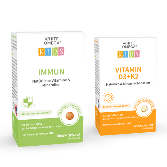 WHITE OMEGA Kids Immun und Vitamin D3+K2 für Kinder