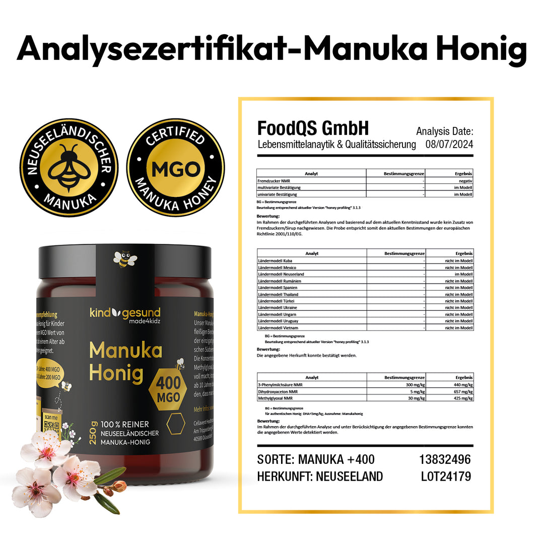 Manuka Honig für Kinder 400 MGO - kindgesund