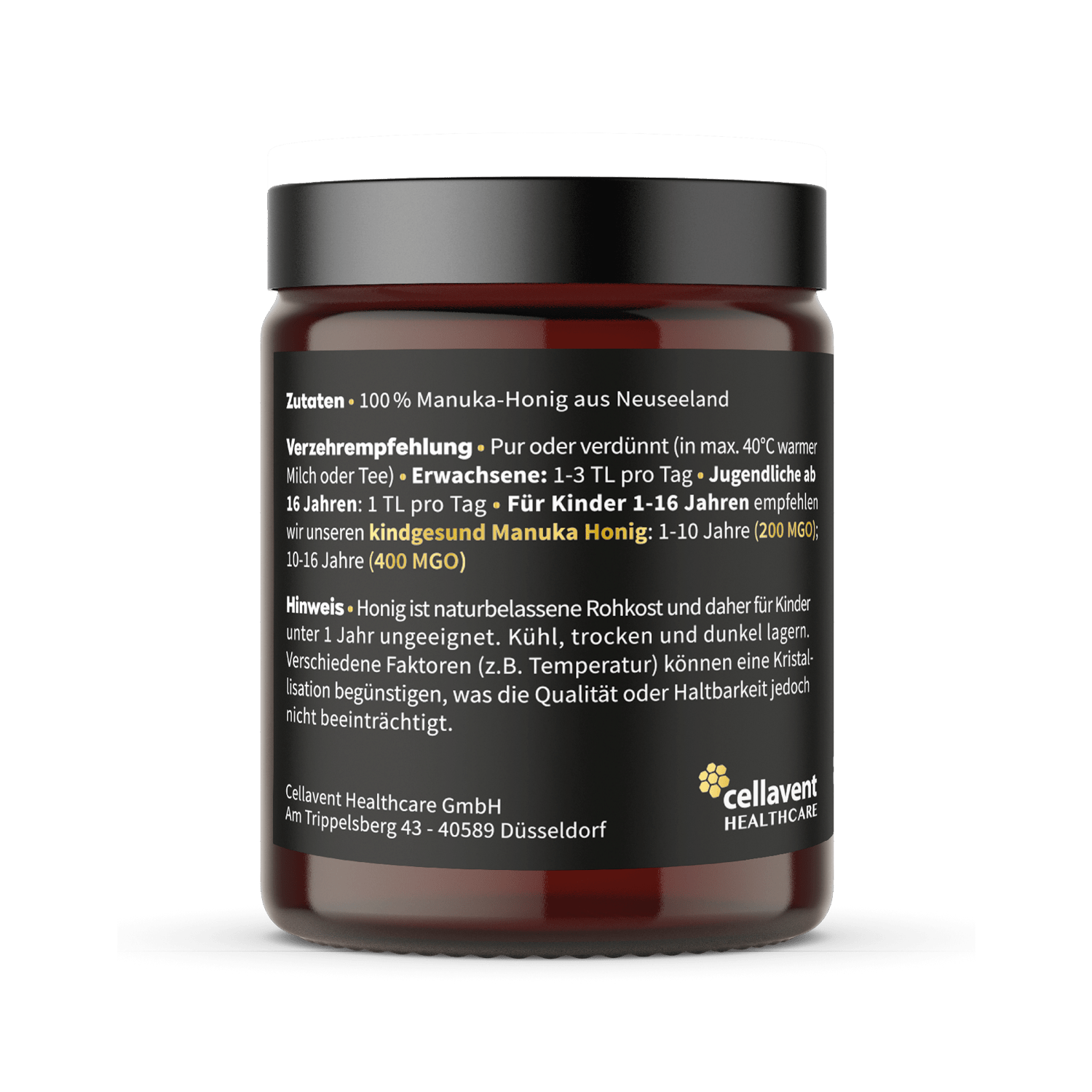 Manuka Honig 600+ MGO - Cellavent Healthcare