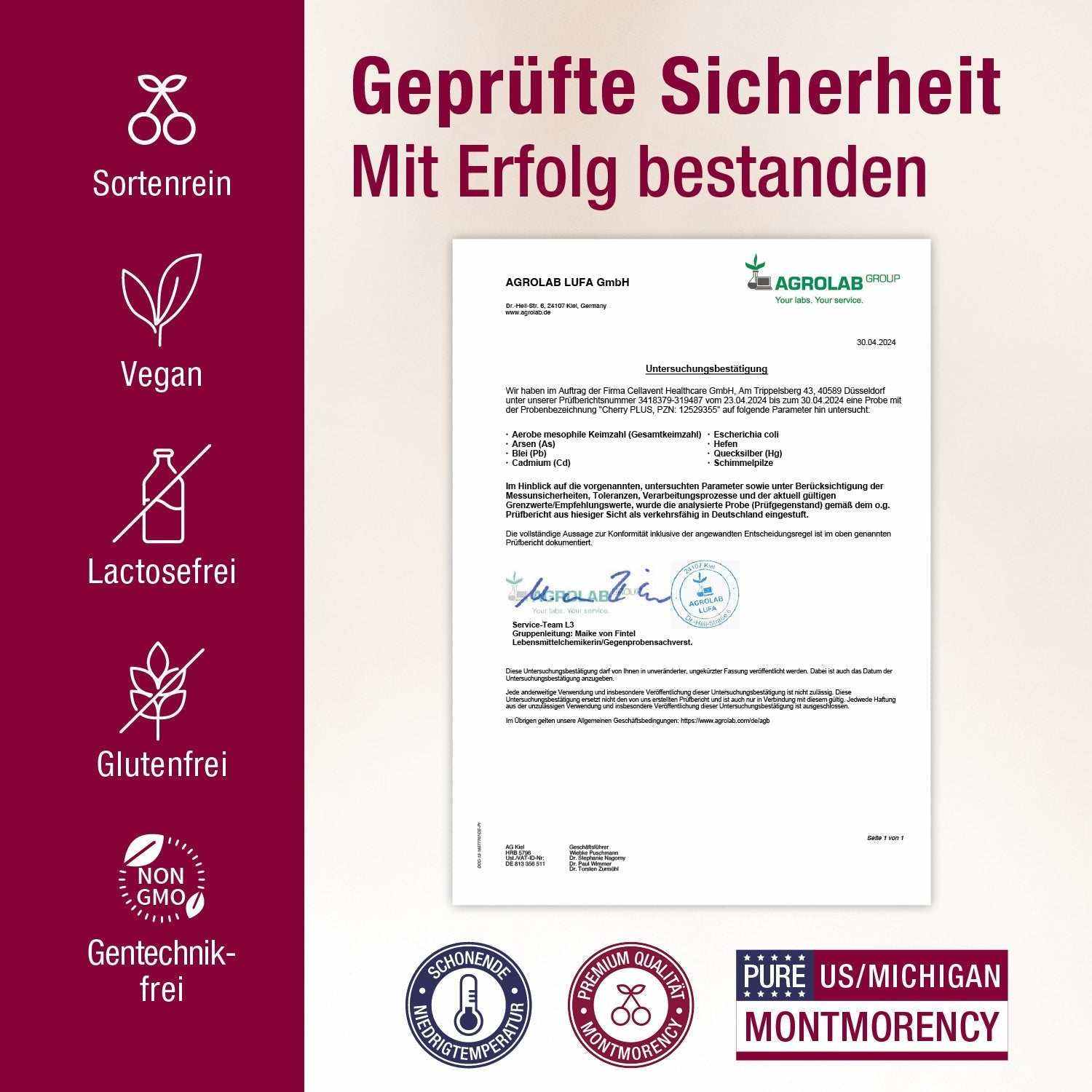 Montmorency Sauerkirschsaft Konzentrat - Cherry PLUS - Cellavent Healthcare