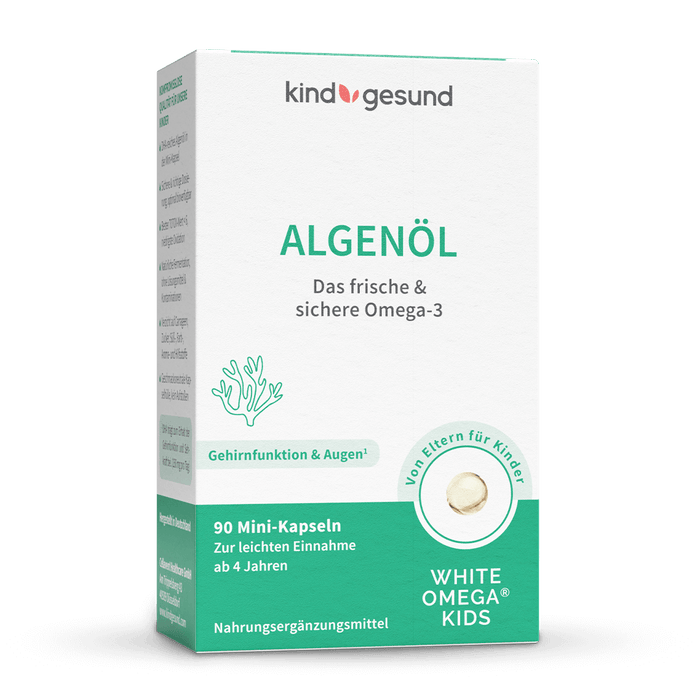 Omega-3 Algenöl für Kinder vegan Verpackung