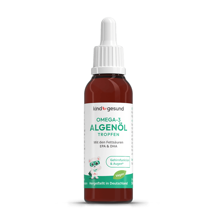 Omega-3 Algenöl Tropfen für Kinder Verpackung