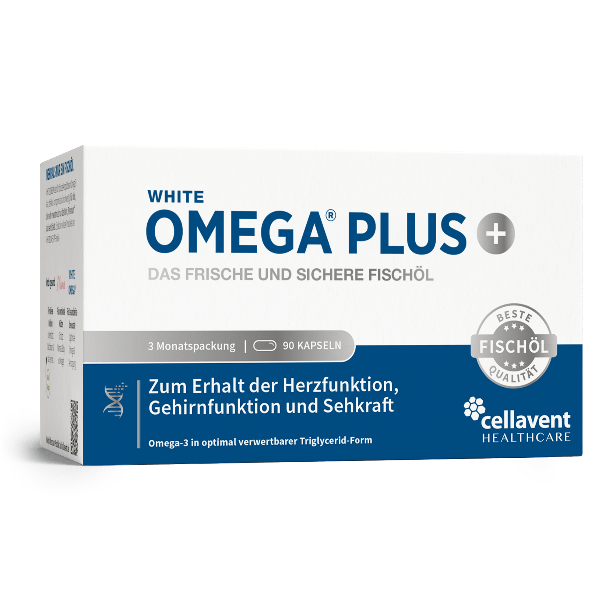 Omega - 3 Kapseln mit 800 mg – WHITE OMEGA PLUS - Cellavent Healthcare