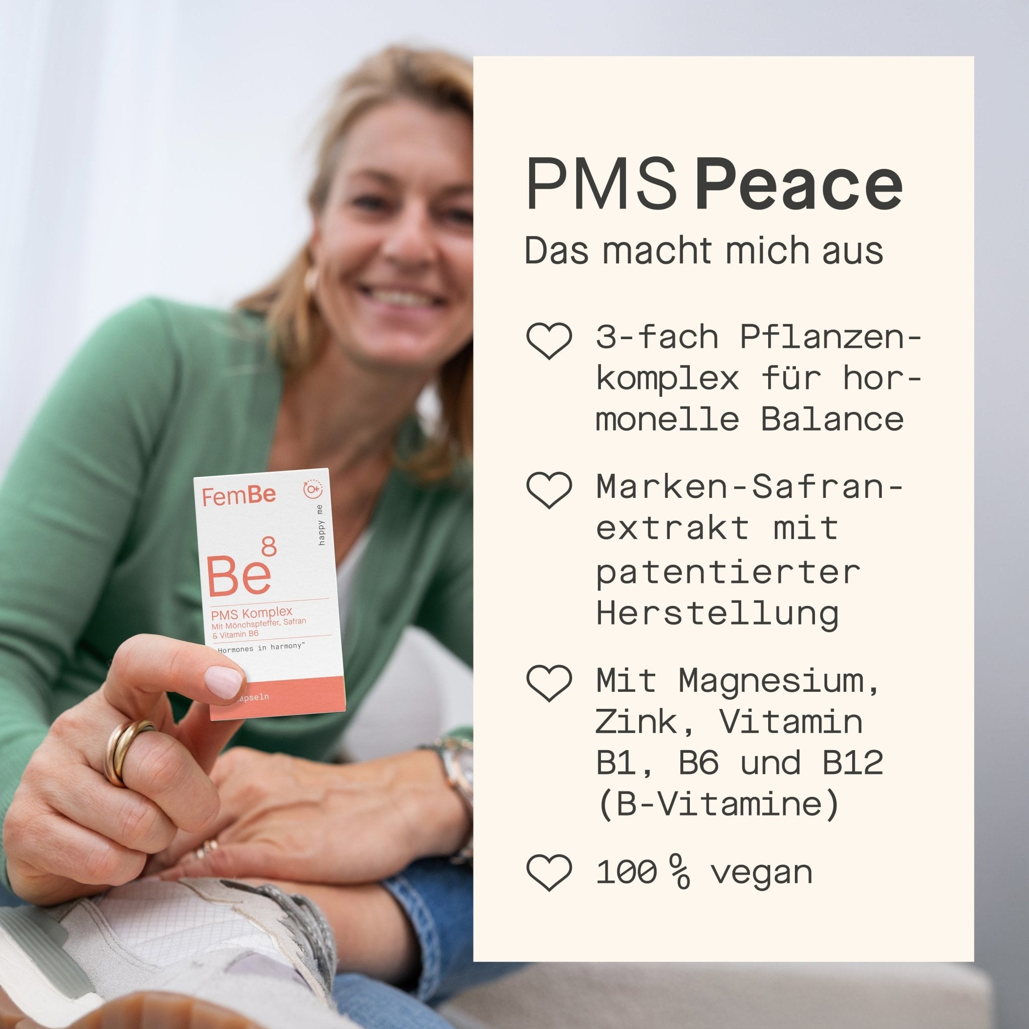 PMS Kapseln mit Mönchspfeffer, Safran & Ingwer - Be8 FemBe - Cellavent Healthcare