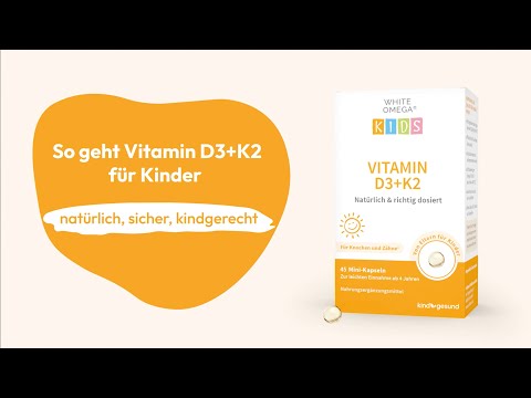 WHITE OMEGA Kids Vitamin D3+K2 capsules- healthy for children