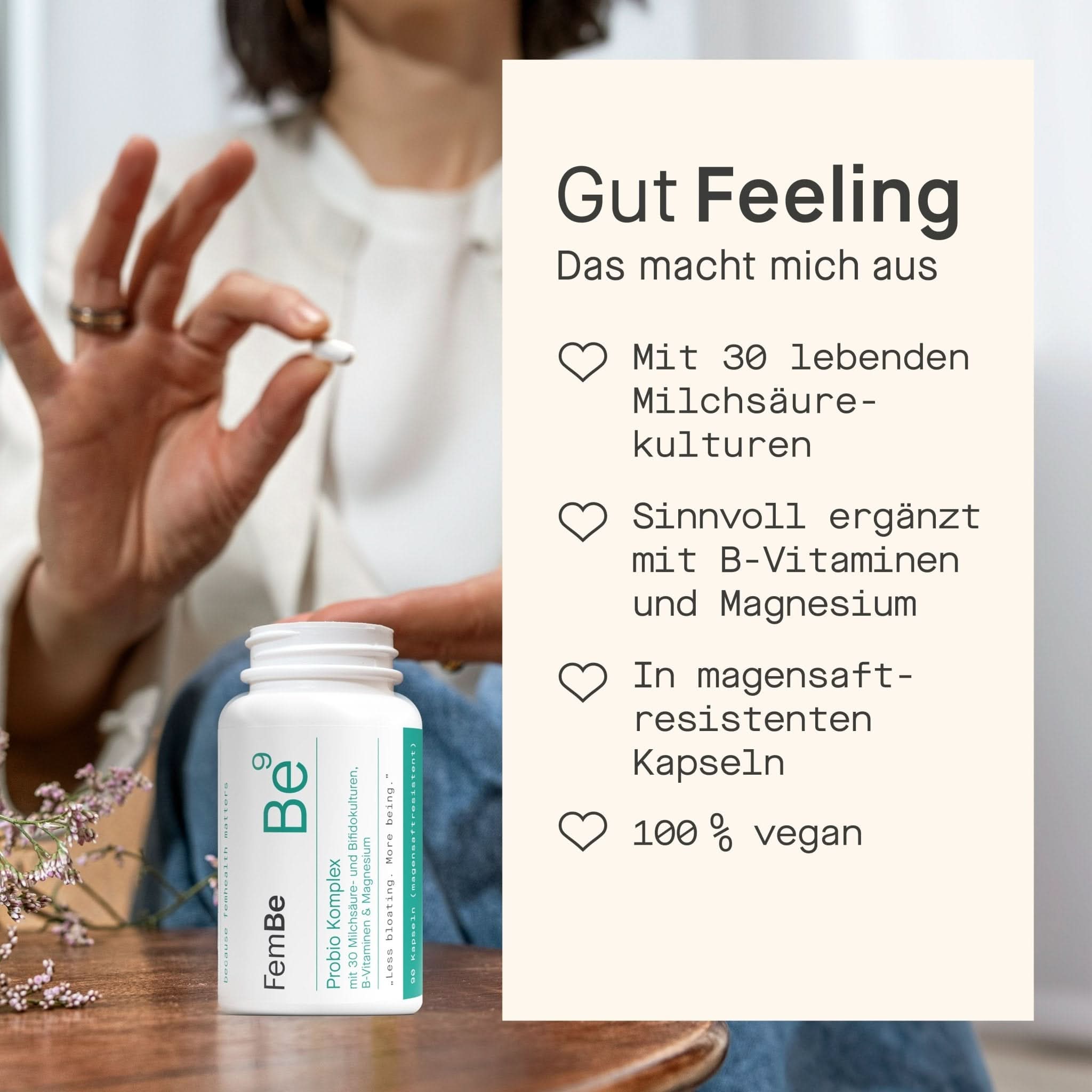 Probio Kapseln mit Milchsäurekulturen - Be9 FemBe - Cellavent Healthcare