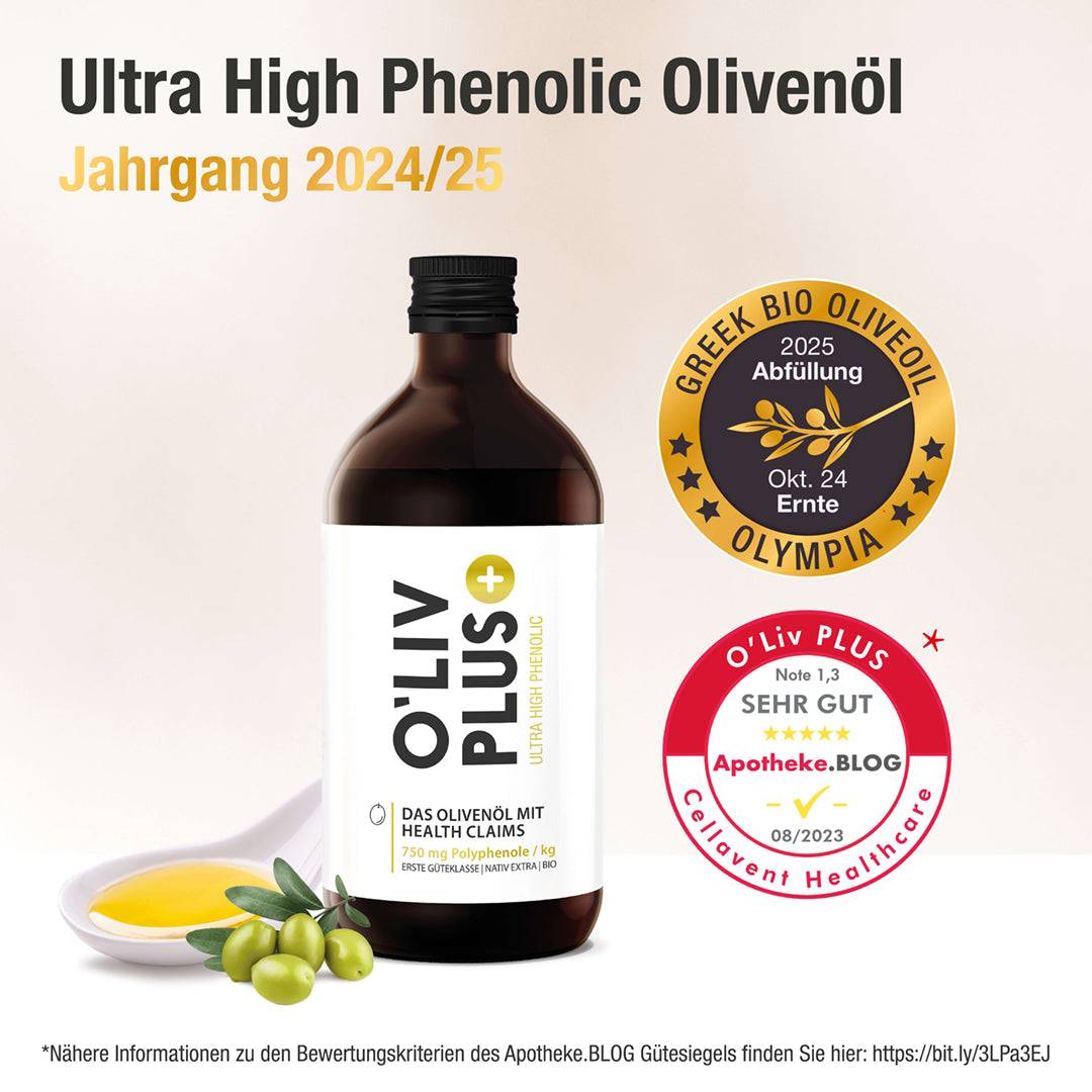 Ultra High Phenolic Olivenöl - O'Liv PLUS - Cellavent Healthcare
