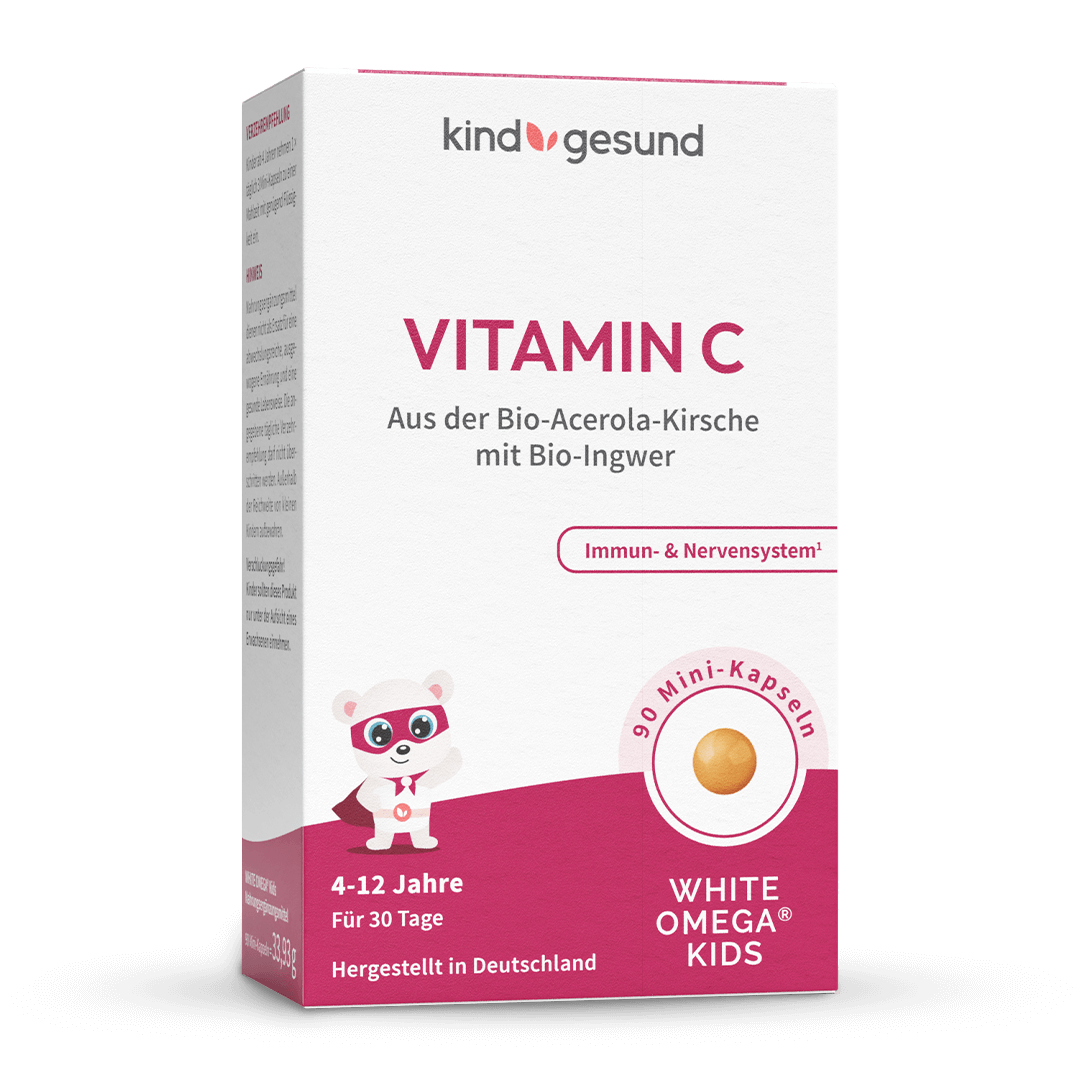 Vitamin C Kapseln für Kinder - WHITE OMEGA Kids - Cellavent Healthcare