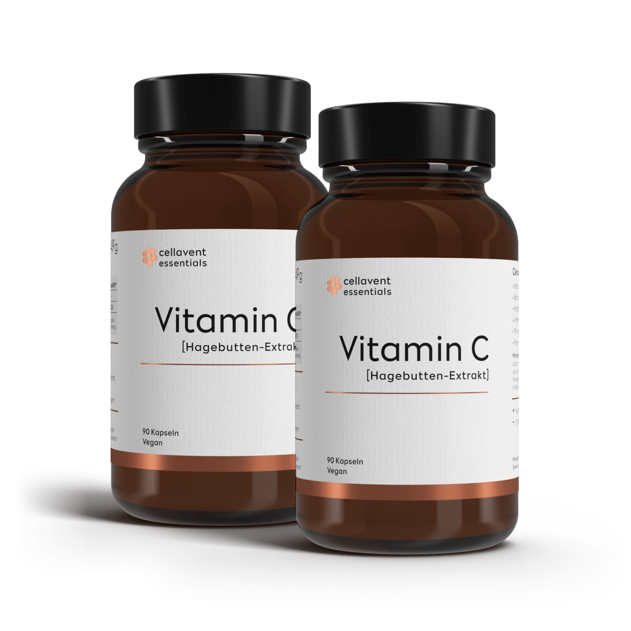 Vitamin C Kapseln [Hagebutten - Extrakt] - Cellavent Healthcare