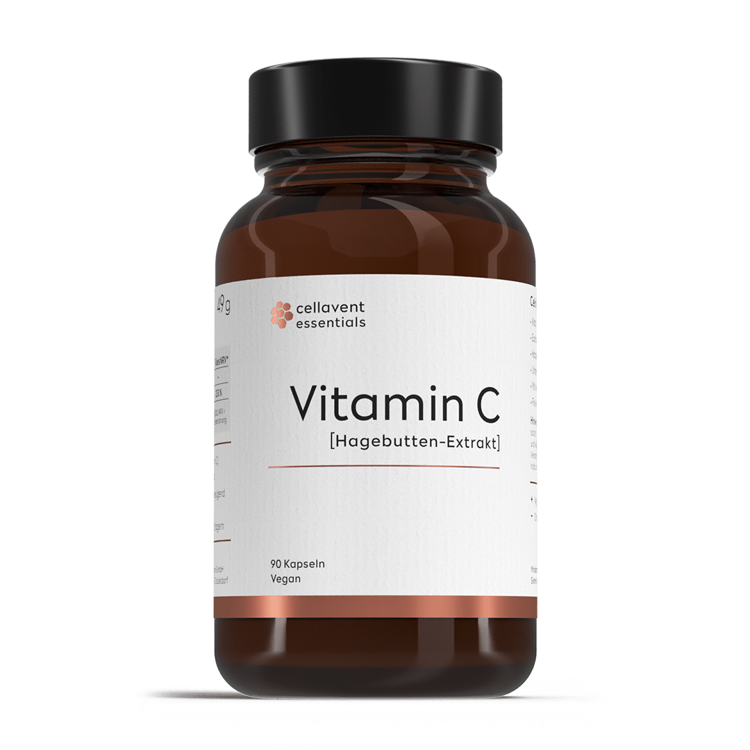 Vitamin C Kapseln [Hagebutten - Extrakt] - Cellavent Healthcare