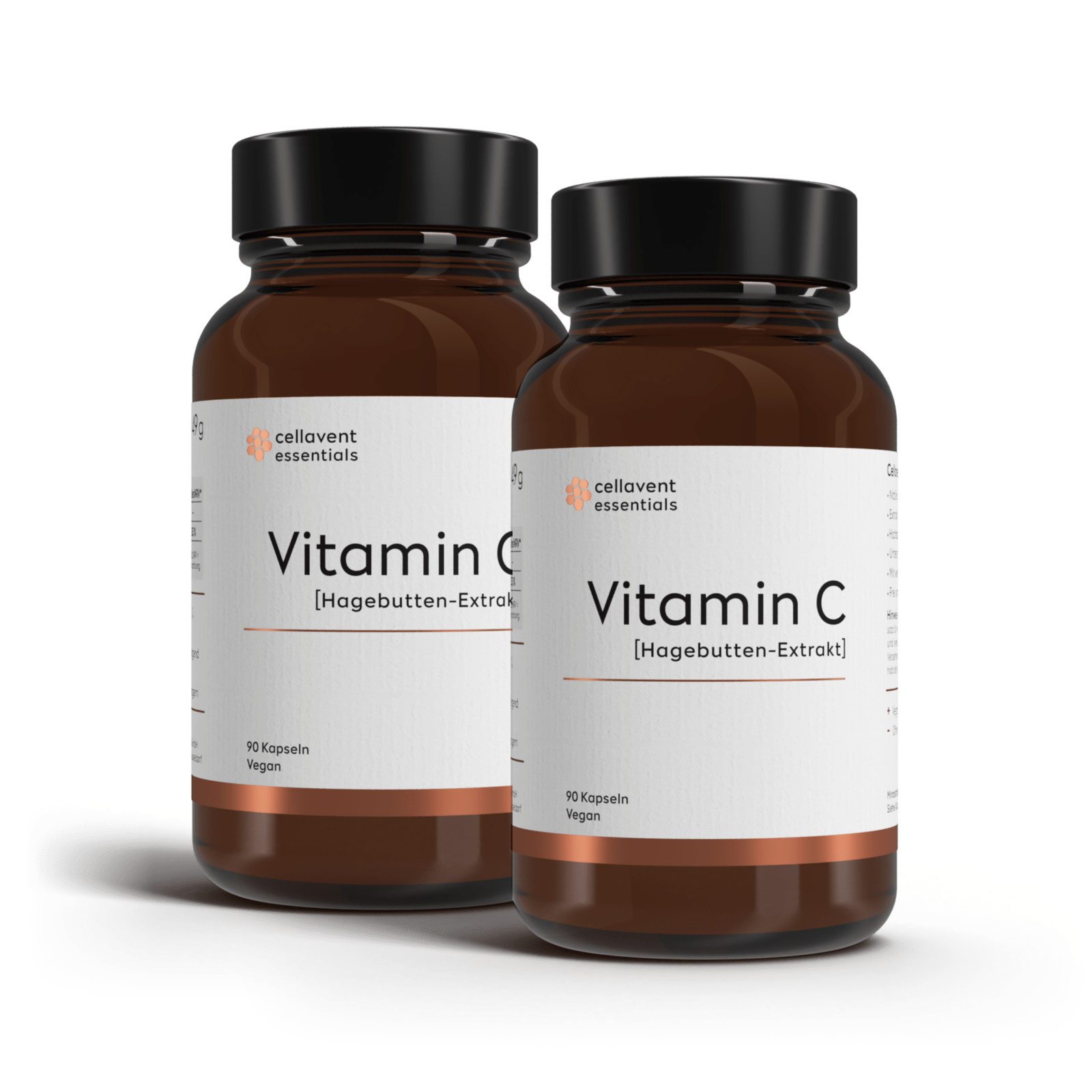 Vitamin C Kapseln [Hagebutten - Extrakt] - Cellavent essentials - Cellavent Healthcare