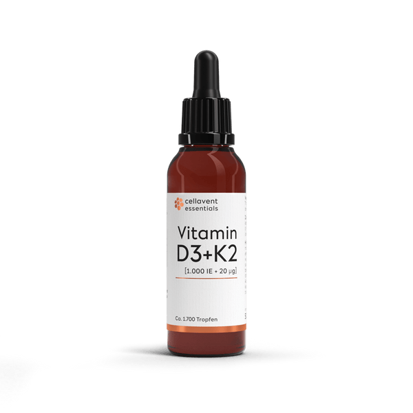 Vitamin D3 + K2 [1.000 IE + 20 μg] - Cellavent Healthcare