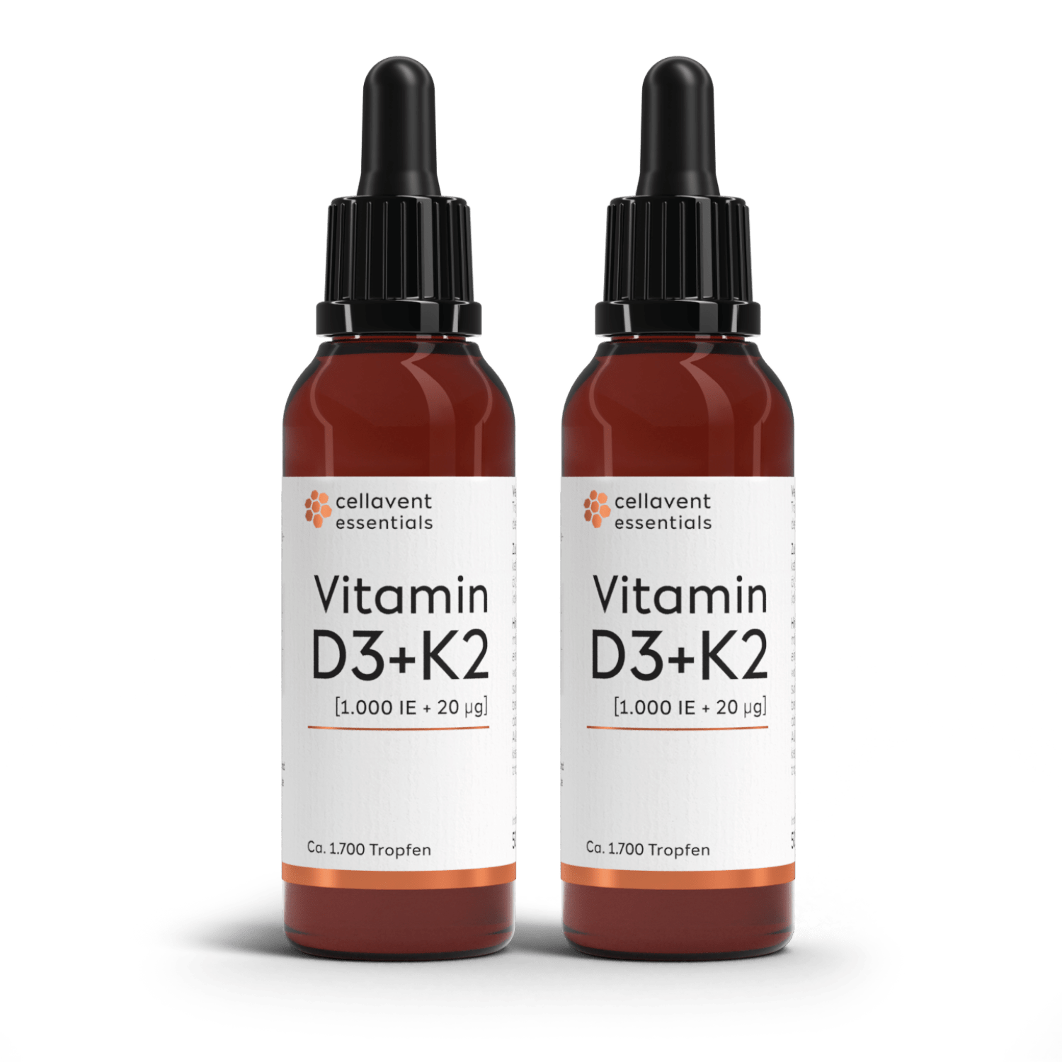 Vitamin D3 + K2 [1.000 IE + 20 μg] - Cellavent Healthcare