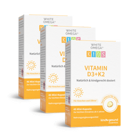 Vitamin D3+K2 für Kinder mit Omega - 3 - WHITE OMEGA® Kids - Cellavent Healthcare