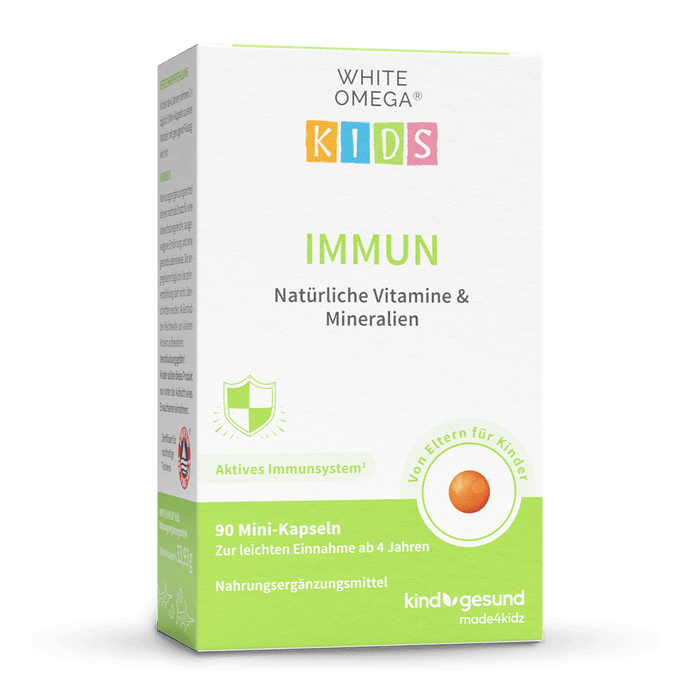WHITE OMEGA Kids Immun Kapseln Verpackung