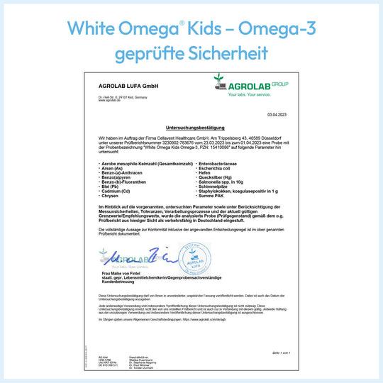 White Omega Kids Omega 3 Prüfbericht 2023