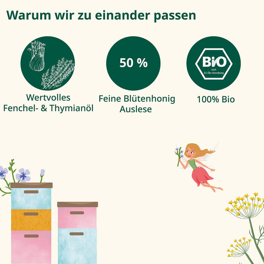 Bio-Fenchel und Thymian Honigsirup - kindgesund® - kindgesund - Natürliche und gesunde Produkte für Kinder