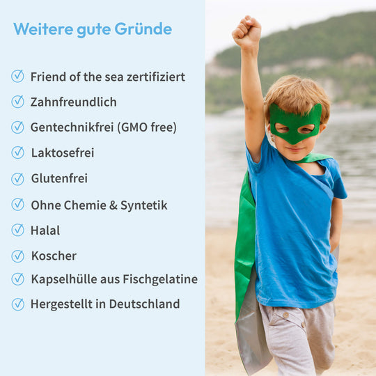 Weitere Gründe für das White Omega Kids Omega 3