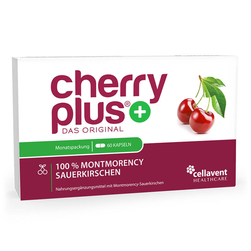Vorderseite von Cherry PLUS Montmorency-Sauerkirschkapseln 60 Stück 