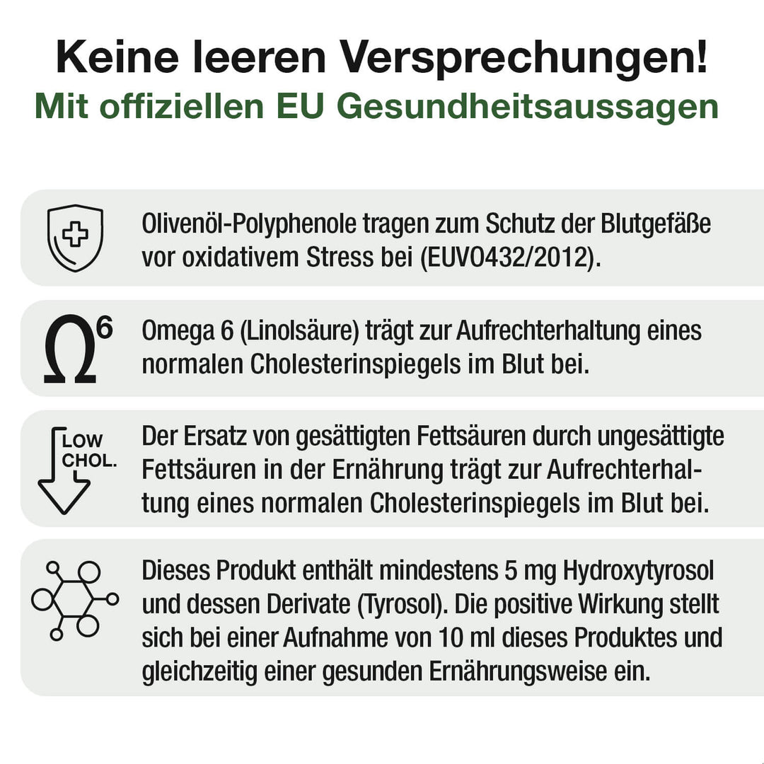 Olivenöl mit offiziellen EU-Gesundheitsaussagen