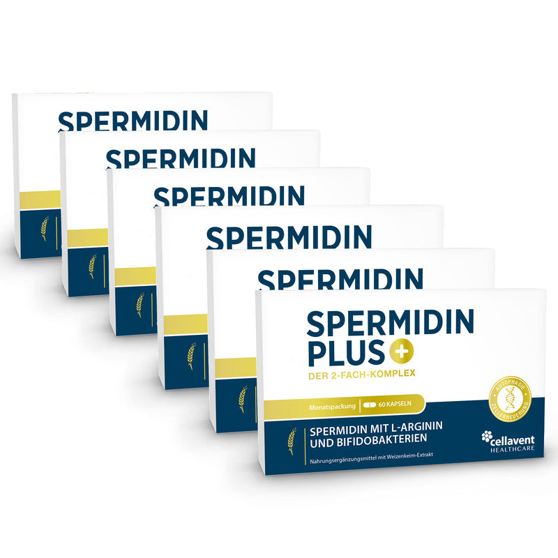 Spermidin PLUS 6er bundle Produktverpackung vorne