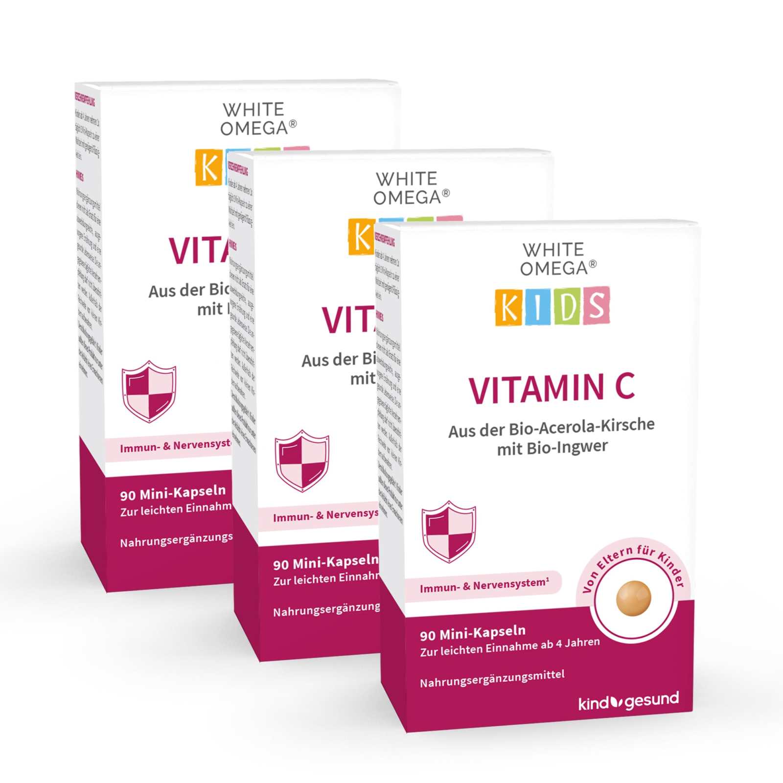 Vitamin C Kapseln für Kinder - WHITE OMEGA Kids - Cellavent Healthcare