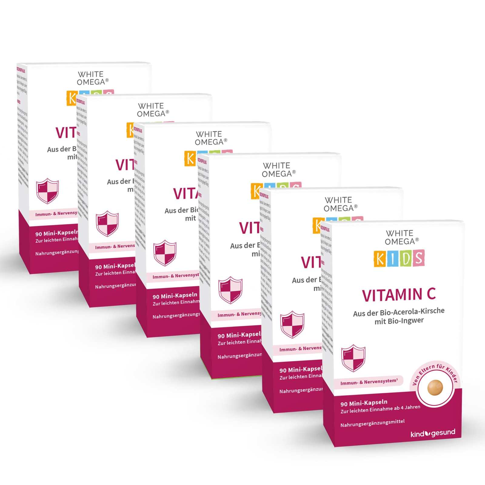 Vitamin C Kapseln für Kinder - WHITE OMEGA Kids - Cellavent Healthcare